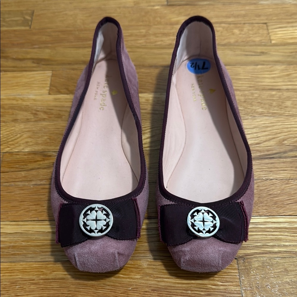 Kate Spade Mauve Suede Ballet Flats